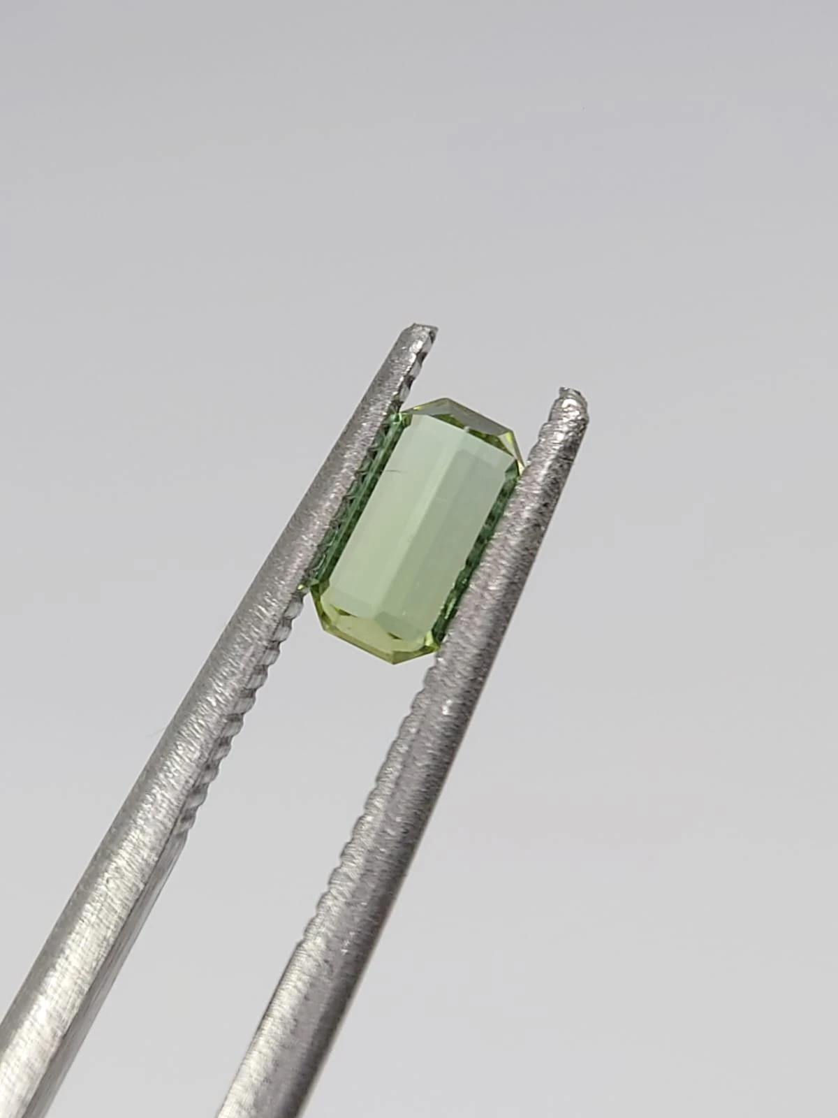 0.42ct Natural Greenish Grey Tourmaline Emerald cut loose Gemstone From Afghanistan — view 2